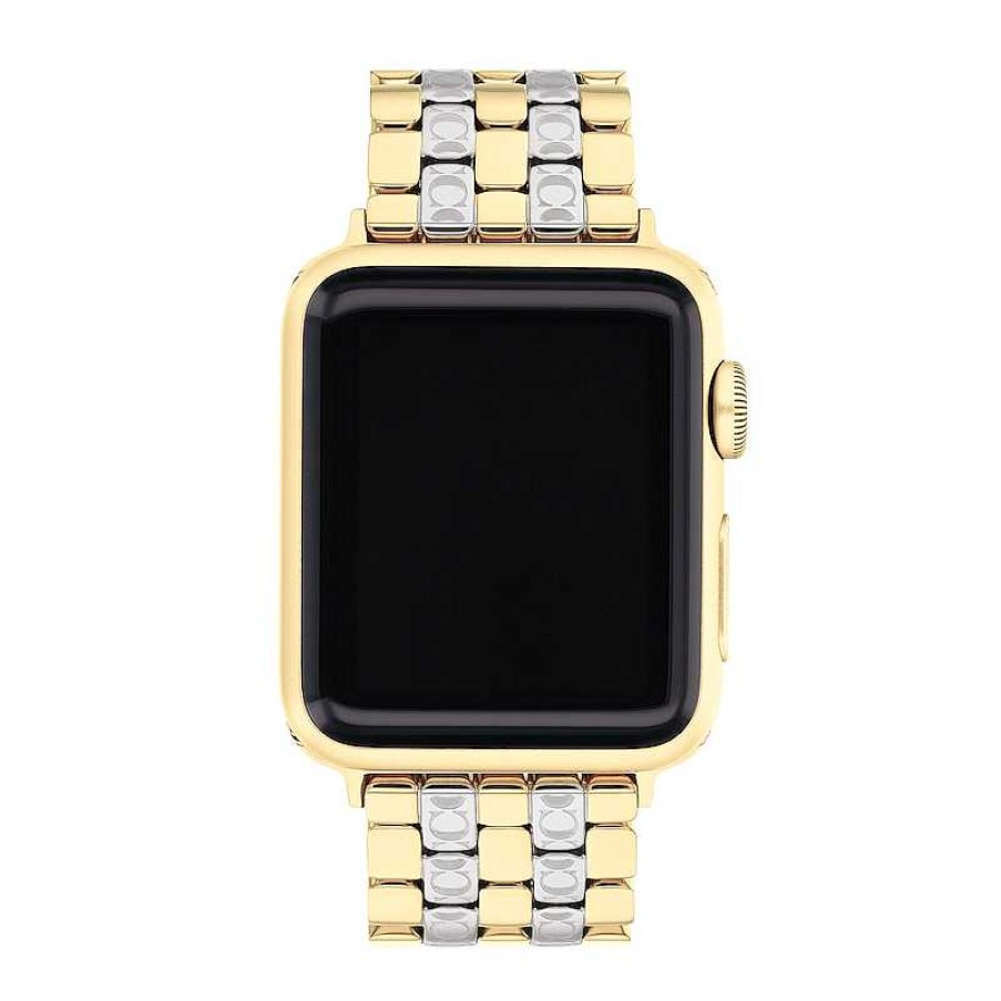 Coach Ladies' Coach Apple Watch Straps Two-Tone Interchangeable Replacement Band Smart Watch Attachment (Model: 14700245) Watches