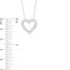 Zales 1 Ct. T.W. Certified Lab-Created Diamond Heart Outline Pendant In 14K White Gold (F/Si2) Necklaces