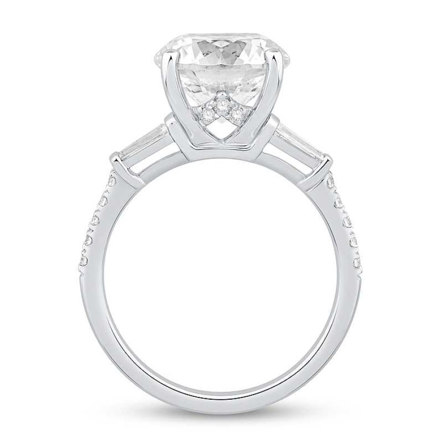 Zales 4-3/8 Ct. T.W. Certified Lab-Created Diamond Collar Engagement Ring In 14K White Gold (F/Vs2) Rings