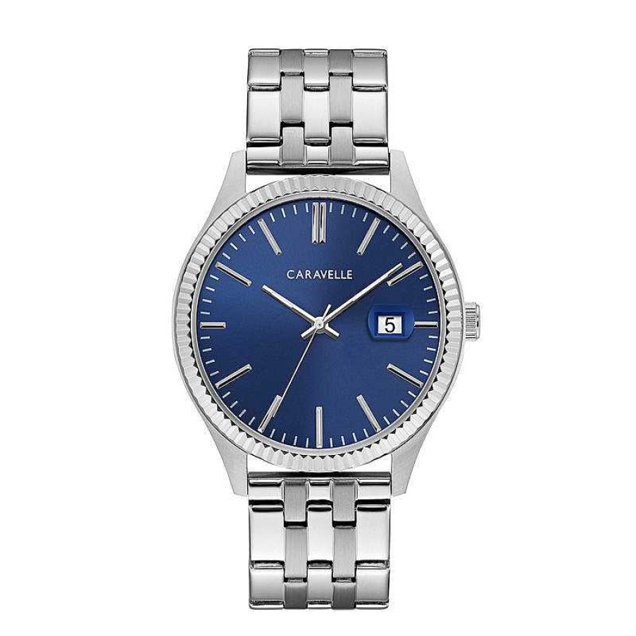 CARAVELLE Men'S Caravelle By Bulova Watch With Blue Dial (Model: 43B151) Watches