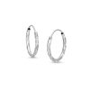 Zales Diamond-Cut 17.0Mm Endless Hoop Earrings In Hollow 14K White Gold Earrings