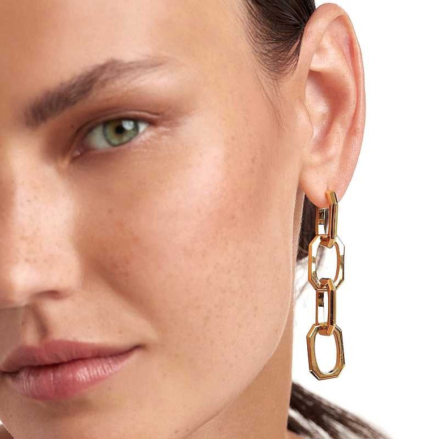 Zales Pdpaola At Zales Chain Link Drop Earrings In Brass With 18K Gold Plate Earrings