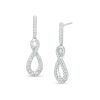 Zales 5/8 Ct. T.W. Certified Lab-Created Diamond Graduated Infinity Loop Drop Earrings In 14K White Gold (F/Si2) Earrings