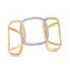 Zales 7/8 Ct. T.W. Diamond Interlocking Links Cuff In 10K Gold Bracelets