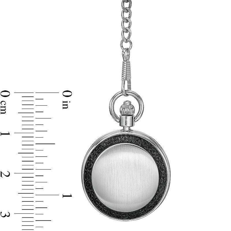 James Michael Men'S James Michael Two-Tone Pocket Watch With Black Dial (Model: Pma181016C) Watches