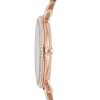 Fossil Ladies' Fossil Jacqueline Crystal Accent Rose-Tone Watch With Pink Dial (Model: Es3546) Watches