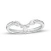 Zales 1/3 Ct. T.W. Marquise And Round Diamond Contour Anniversary Band In 14K White Gold Rings