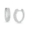 Zales 1/2 Ct. T.W. Certified Lab-Created Multi-Diamond Hoop Earrings In 14K White Gold (F/Si2) Earrings