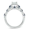 Zales Vera Wang Love Collection 1 Ct. T.W. Diamond And Blue Sapphire Engagement Ring In 14K White Gold Rings