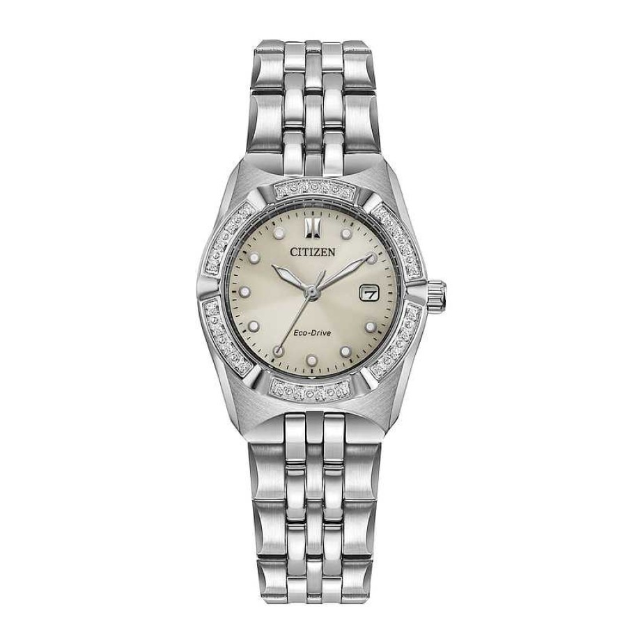 Citizen Ladies' Citizen Corso Diamond Accent Watch In Stainless Steel (Model: Ew2710-51X) Watches