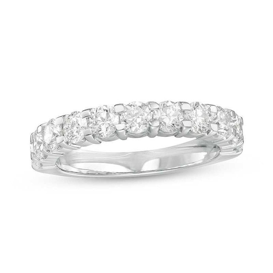 Zales 1 Ct. T.W. Certified Lab-Created Diamond Eleven Stone Anniversary Band In 14K White Gold (F/Vs2) Rings