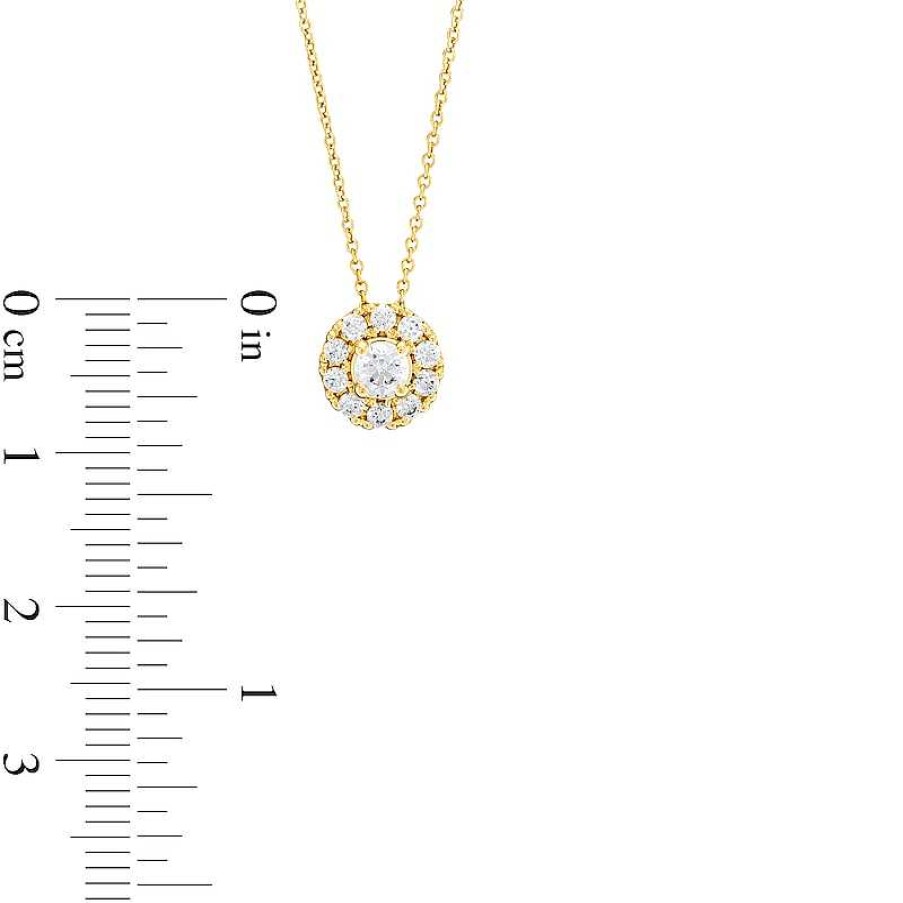 Zales 1/2 Ct. T.W. Diamond Frame Pendant In 10K Gold (J/I2) - 20" Necklaces