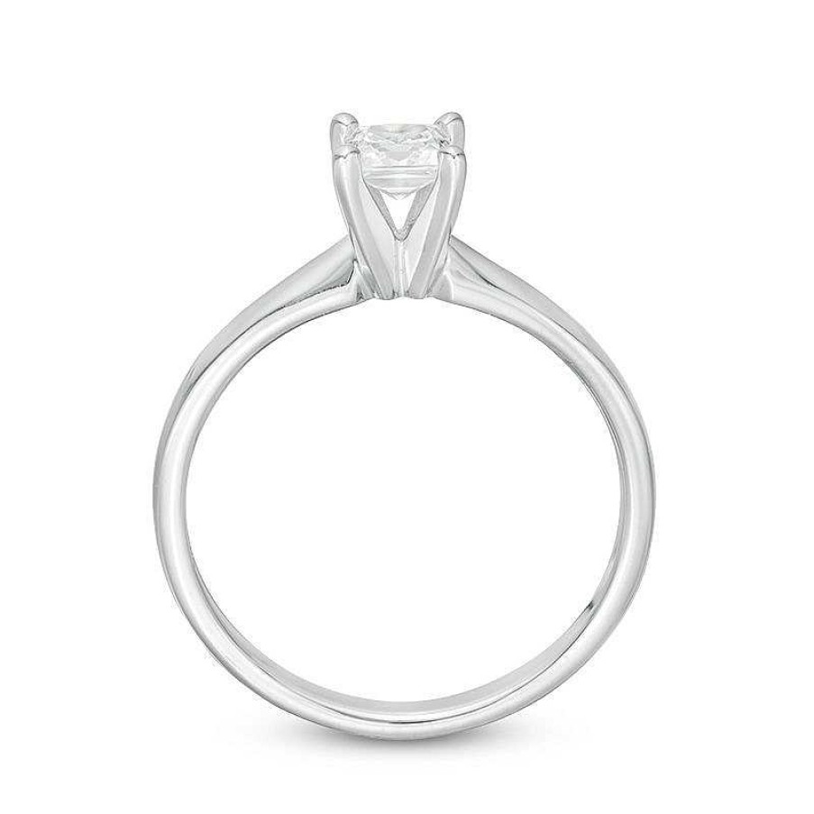 Zales 1/2 Ct. Princess-Cut Diamond Solitaire Engagement Ring In 14K White Gold (I/I2) Rings