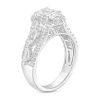 Zales 2-1/2 Ct. T.W. Certified Oval Lab-Created Diamond Frame Triple Row Engagement Ring In 14K White Gold (F/Vs2) Rings