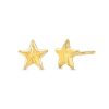 Zales Diamond-Cut Star Stud Earrings In Hollow 14K Gold Earrings