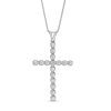 Zales 1 Ct. T.W. Certified Lab-Created Diamond Cross Pendant In 14K White Gold (F/Si2) Necklaces