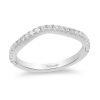 Zales Enchanted Disney Princess 1/5 Ct. T.W. Diamond Contour Wedding Band In 14K White Gold Rings