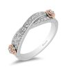 Zales Enchanted Disney Belle 1/3 Ct. Diamond Twist Anniversary Band In 14K Two-Tone Gold Rings