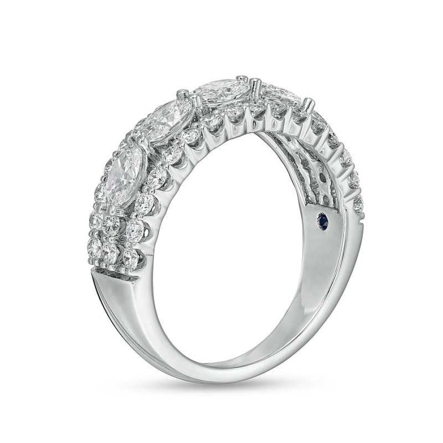 Zales True Lab-Created Diamonds By Vera Wang Love 2 Ct. T.W. Triple-Row Anniversary Band In 14K White Gold (F/Vs2) Rings