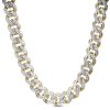 Zales 9.5Mm Diamond-Cut Curb Chain Necklace In Hollow 14K Two-Tone Gold - 22" Necklaces