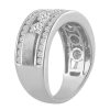 Zales Men'S 2 Ct. T.W.Certified Lab-Created Diamond Band In 14K White Gold (F/Vs2) Rings