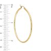 Zales 50.0Mm Tube Hoop Earrings In 14K Gold Earrings