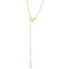 Zales You Me Us 1/4 Ct. Diamond Intertwined Double Circle Necklace In 10K Gold 19" Necklaces