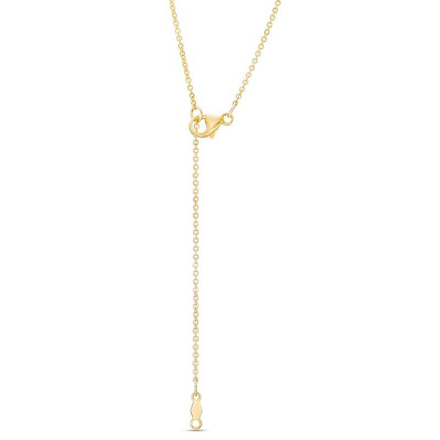 Zales You Me Us 1/4 Ct. Diamond Intertwined Double Circle Necklace In 10K Gold 19" Necklaces