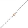 Zales Diamond Accent Solitaire Circle Anklet In Sterling Silver And 10K Rose Gold 10" Bracelets