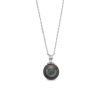 Zales 9.5-10.0Mm Black Cultured Tahitian Pearl And Diamond Accent Drop Pendant In 14K White Gold Necklaces