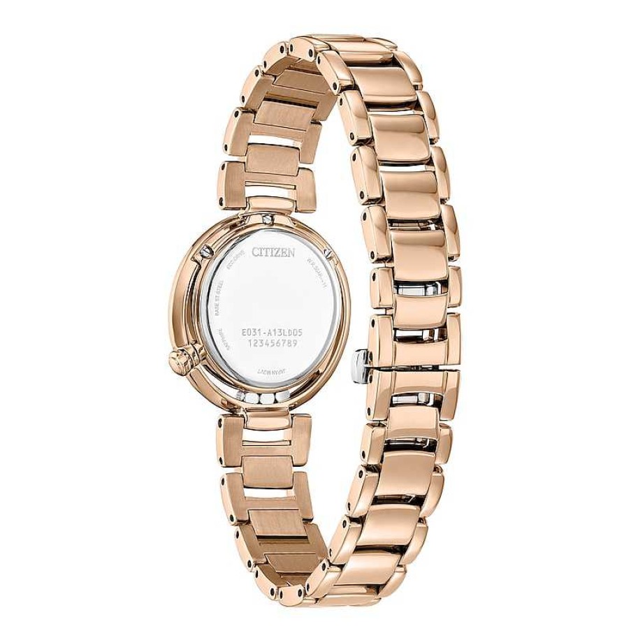 Citizen Ladies' Citizen L Arcly Diamond Accent Watch In Rose-Tone Stainless Steel (Model Em1113-58Y) Watches