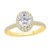 Zales 1-1/2 Ct. T.W. Oval Certified Lab-Created Diamond Frame Engagement Ring In 14K Gold (F/Vs2) Rings