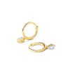 Zales Pdpaola At Zales 1/15 Ct. T.W. Lab-Created Diamond Hoop Drop Earrings In 18K Gold Earrings