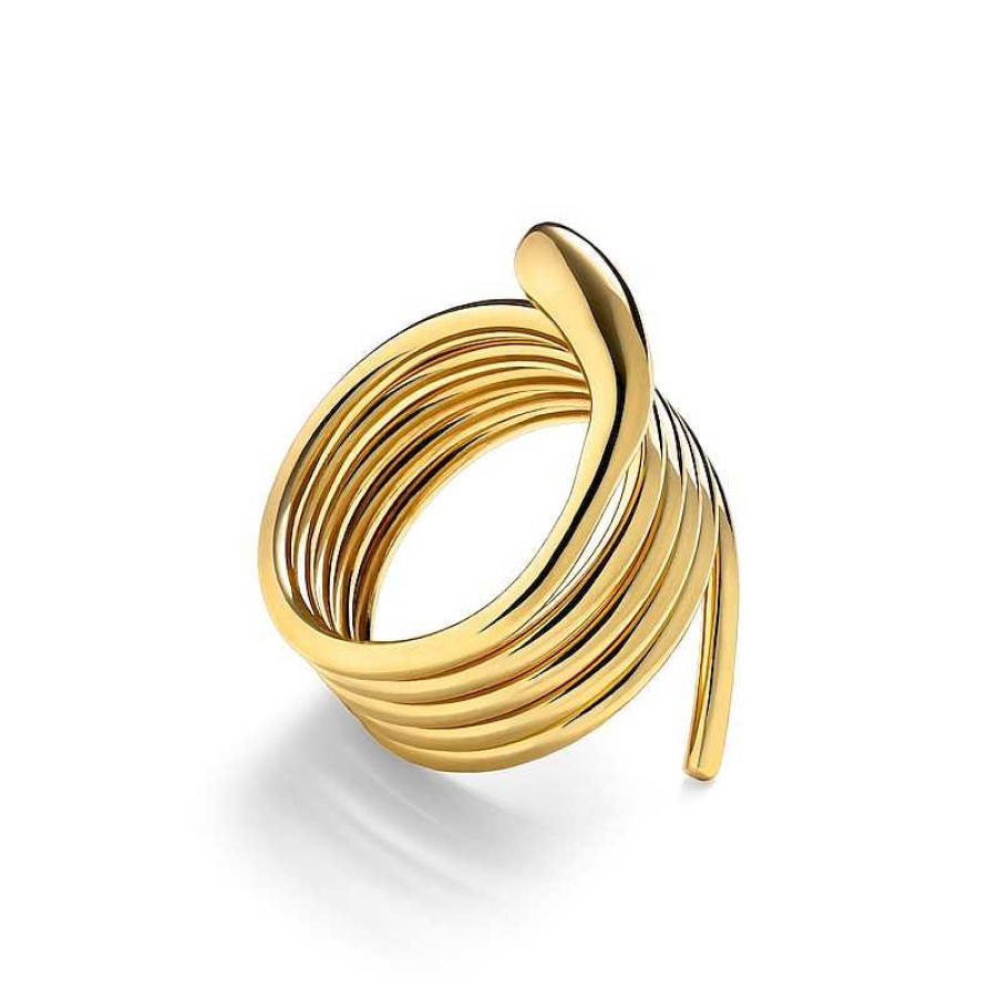 Zales Zales X Soko Dash Coil Ring In Brass With 24K Gold Plate Rings