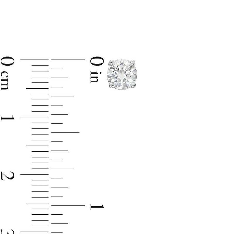 Zales 1-1/4 Ct. T.W. Certified Lab-Created Diamond Solitaire Stud Earrings In 14K White Gold (I/Si2) Earrings