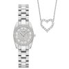 Bulova Ladies' Exclusive Bulova Crystal Collection Watch And Heart Necklace Box Set (Model: 96X165) Watches