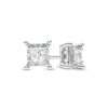 Zales 1/2 Ct. T.W. Princess-Cut Diamond Solitaire Stud Earrings In 10K White Gold (J/I3) Earrings