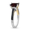 Zales Enchanted Disney Villains Evil Queen Garnet And 1/3 Ct. T.W. Diamond Engagement Ring In 14K Two-Tone Gold Rings