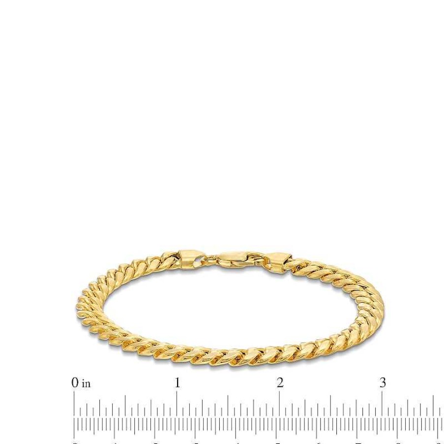 Zales 6.0Mm Miami Cuban Curb Chain Bracelet In Solid 10K Gold - 7.5" Bracelets