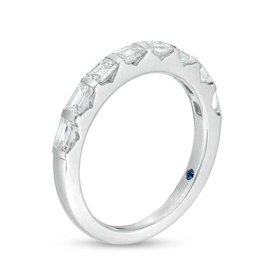 Zales Vera Wang Love Collection 3/4 Ct. T.W. Certified Emerald-Cut Diamond Band In 14K White Gold (I/Si2) Rings