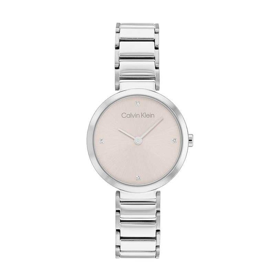 Calvin Klein Ladies' Calvin Klein Crystal Accent Watch With Pink Dial (Model: 25200138) Watches