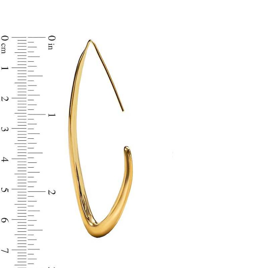 Zales Zales X Soko Tulla Outline Threader Hoop Earrings In Brass With 24K Gold Plate Earrings