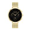 Calvin Klein Ladies' Calvin Klein Gold-Tone Ip Mesh Chronograph Watch With Black Dial (Model: 25200287) Watches