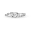 Zales 1/2 Ct. T.W. Diamond Past Present Future® Bypass Shank Engagement Ring In 10K White Gold Rings