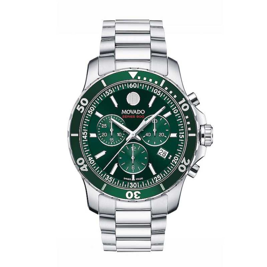 Movado Men'S Movado Series 800 Chronograph Watch With Green Dial (Model: 2600179) Watches