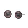 Zales 8-1/3 - 8.5Mm Black Cultured Tahitian Pearl Stud Earrings In 14K White Gold Earrings