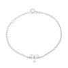 Zales Engravable Uppercase Double Initial Reversible Heart Disc Anklet In Sterling Silver (2 Initials) - 10" Bracelets