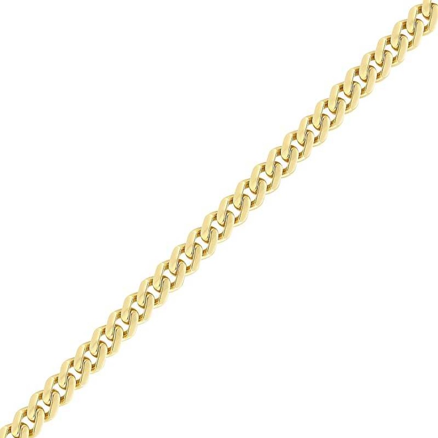 Zales 9.5Mm Cuban Curb Chain Bracelet In Hollow 14K Gold - 8.5" Bracelets