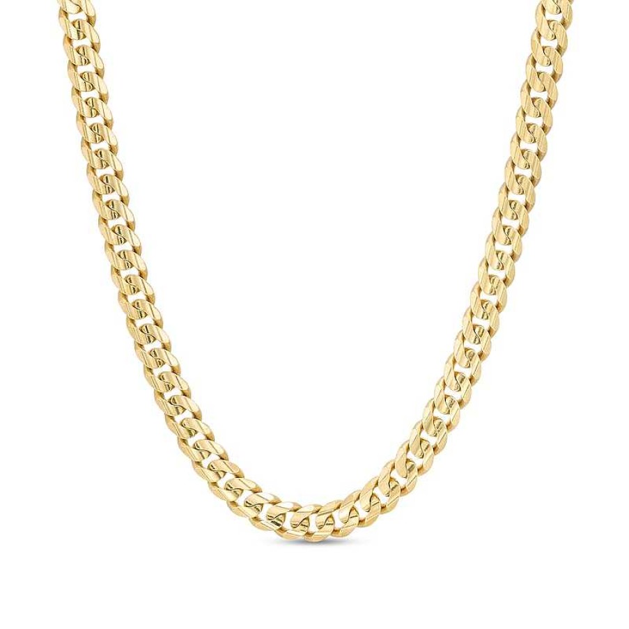 Zales 5.2Mm Curb Chain Necklace In Solid 14K Gold - 22" Necklaces