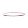 Zales Lab-Created Ruby Bangle In Sterling Silver 6.5" Bracelets